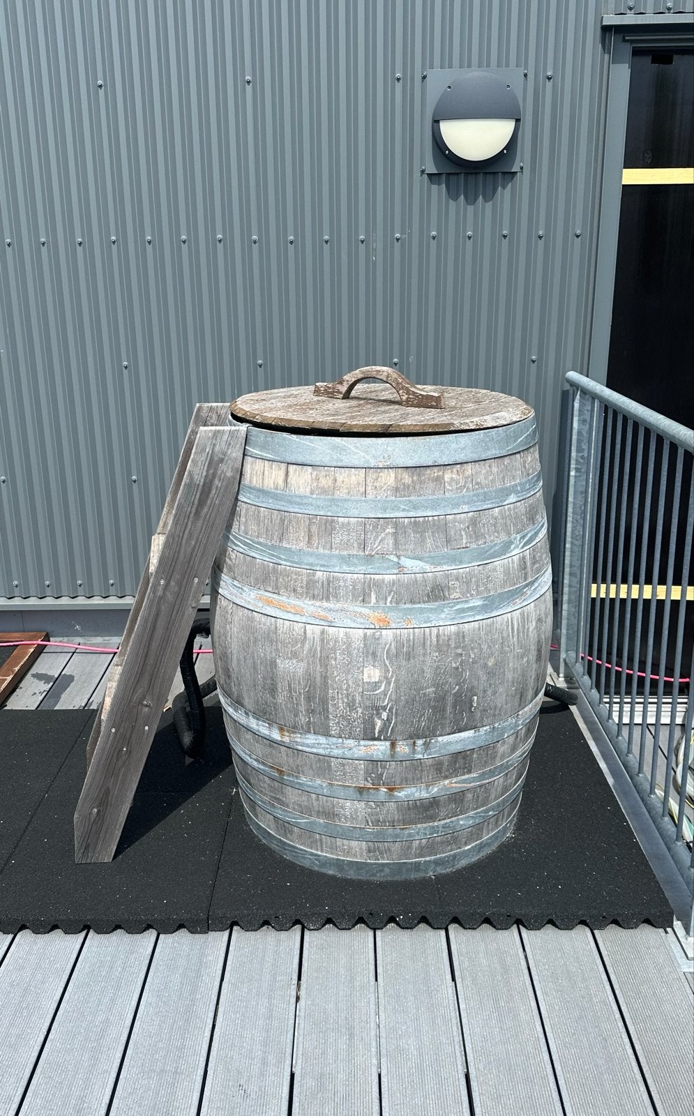 Uniek houten ijsbad met filter, Tuin en Terras, Regentonnen, Ophalen, Gebruikt, 150 liter of meer, Met pomp