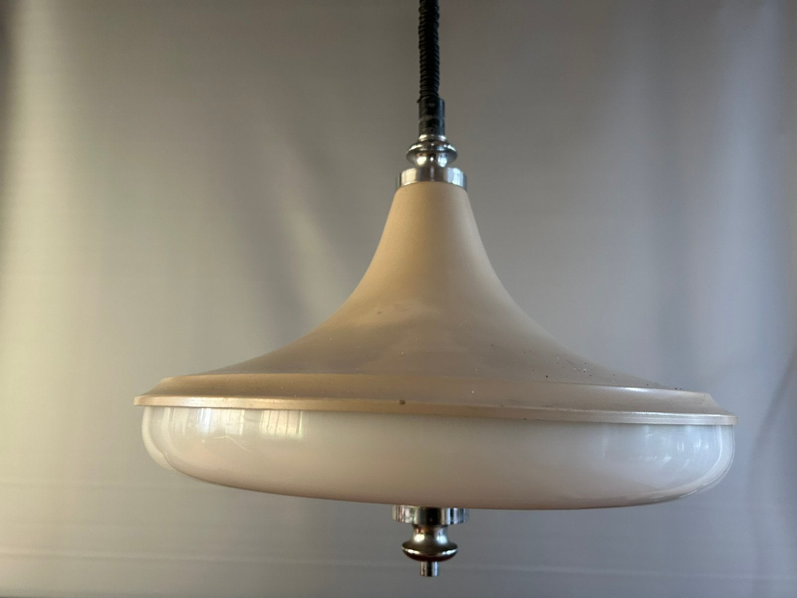 Space Age Pendellamp ||| Hanglamp ||| UFO, Huis en Inrichting, Glas, Gebruikt, Ophalen of Verzenden, Minder dan 50 cm