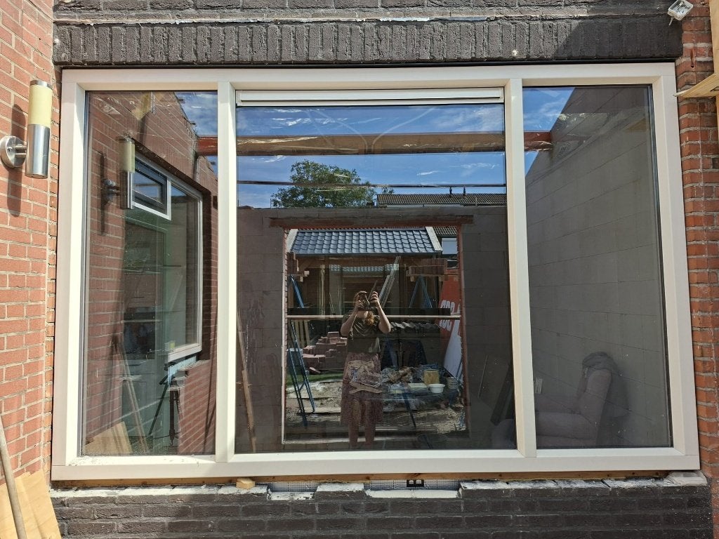 Kunststof raamkozijn, Doe-het-zelf en Verbouw, Kozijnen en Schuifpuien, Ophalen, Kunststof, Gebruikt, 150 tot 225 cm