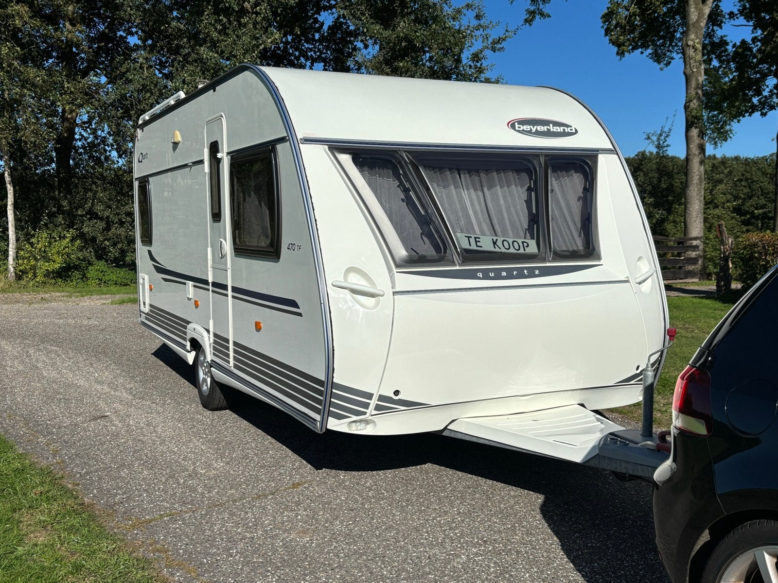 Beyerland Quartz 470 TL - Ruime en complete caravan, Caravans en Kamperen, Vast bed, Rondzit, Particulier, 4 tot 5 meter