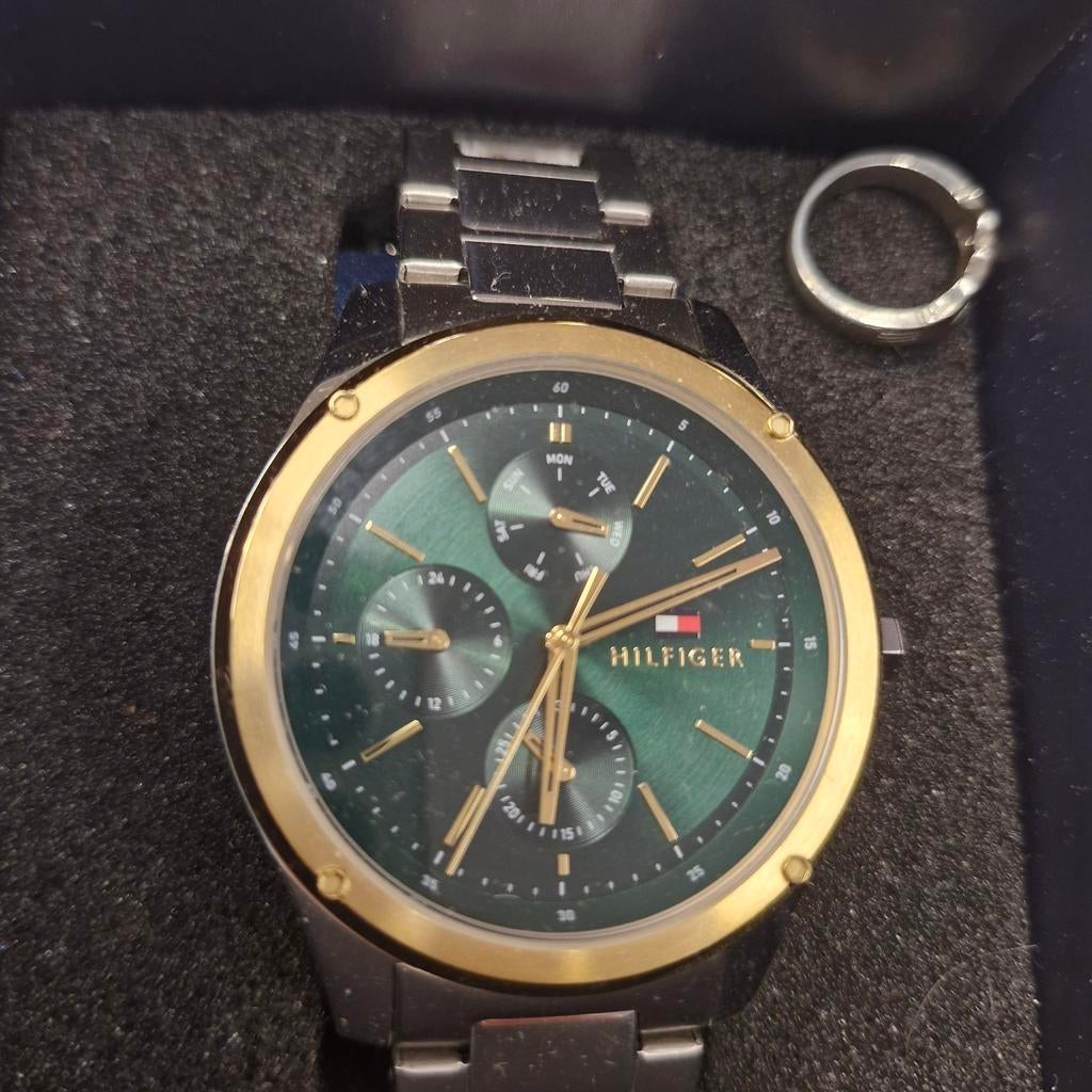Tommy Hilfiger Horloge Groen met Goudkleurig