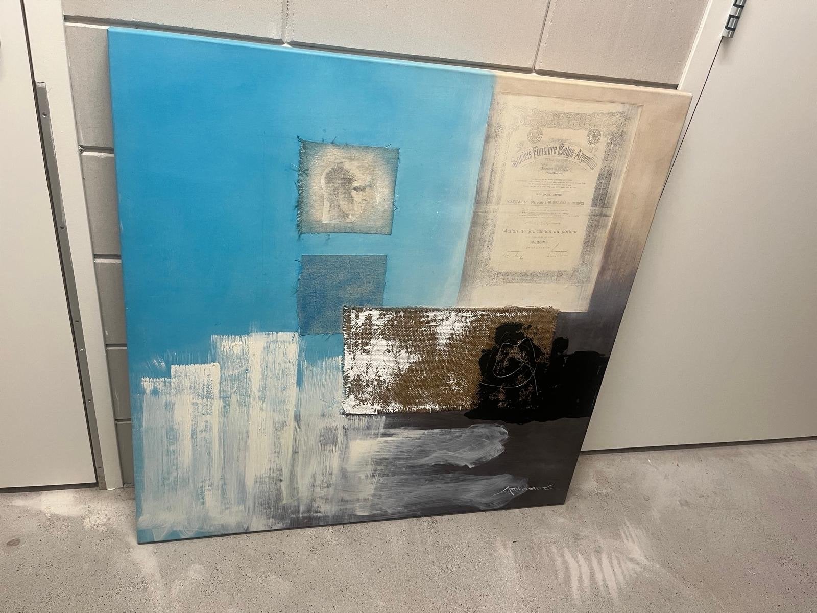 Abstract Kunstwerk - Modern Schilderij met Textuur, Ophalen