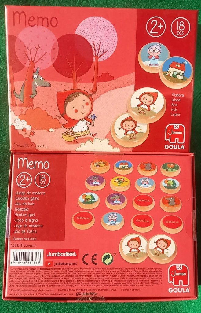 Jumbo Goula Memo Houten Spel voor Kinderen (2+ jaar), Een of twee spelers, Ophalen of Verzenden, Reisspel, Nieuw