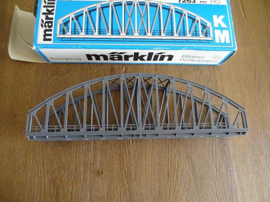 Marklin 7263 Boogbrug K/M, Hobby en Vrije tijd, Modeltreinen | H0, Wisselstroom, Brug, Tunnel of Gebouw, Ophalen of Verzenden