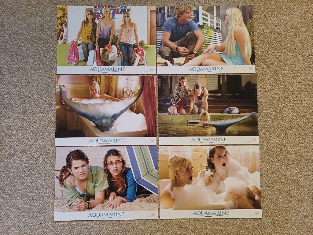 AQUAMARINE      lobbycard set., Verzenden, Nieuw, Film, Foto of Kaart