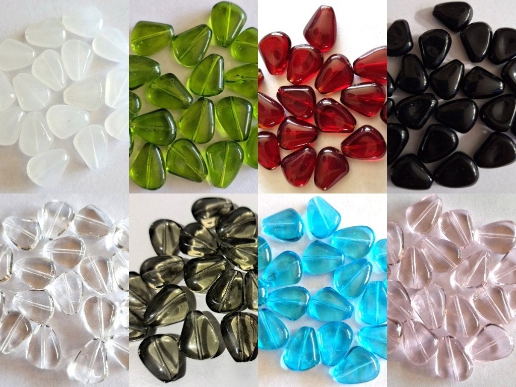 Glas kralen aparte vorm 12x15 mm meerdere kleuren keuze, Hobby en Vrije tijd, Kralen en Sieraden maken, Verzenden, Nieuw, Kraal