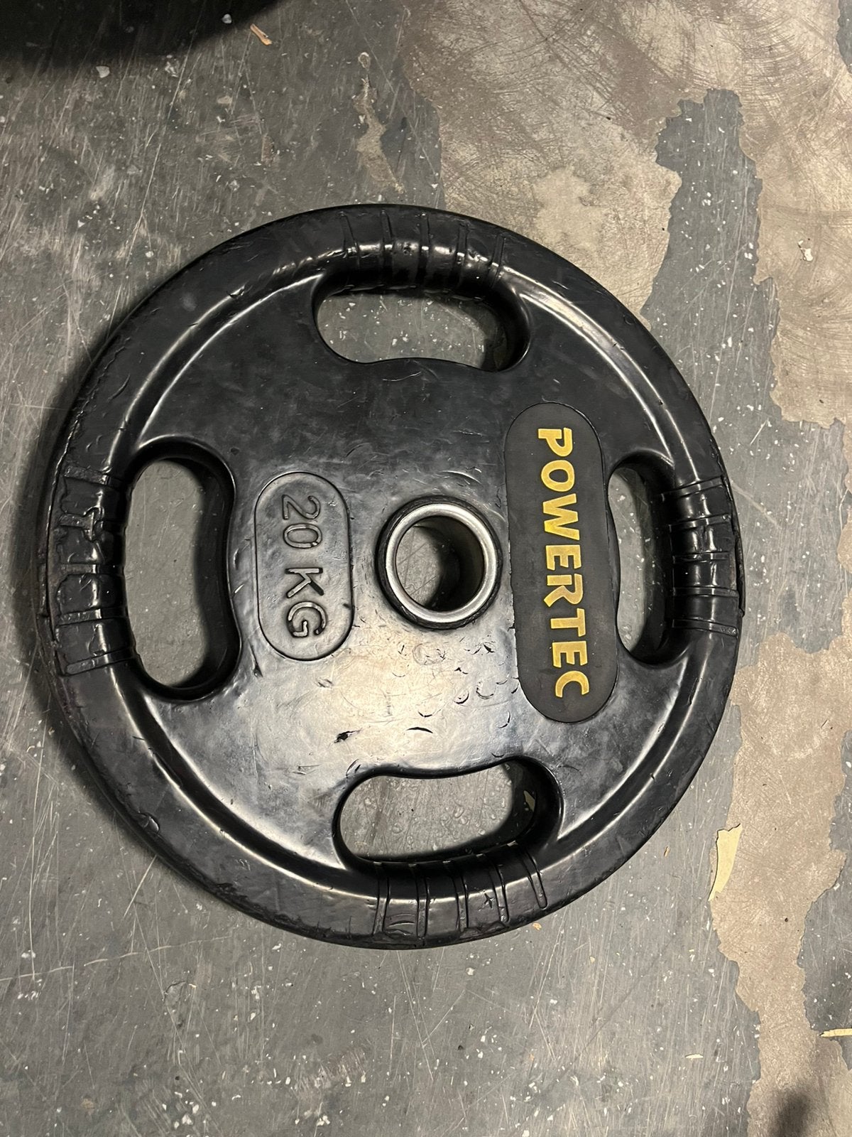 1 x 20 kg powertec olympische halter schijf, Schijf, Ophalen of Verzenden, Powertec, 1 x 20 kg