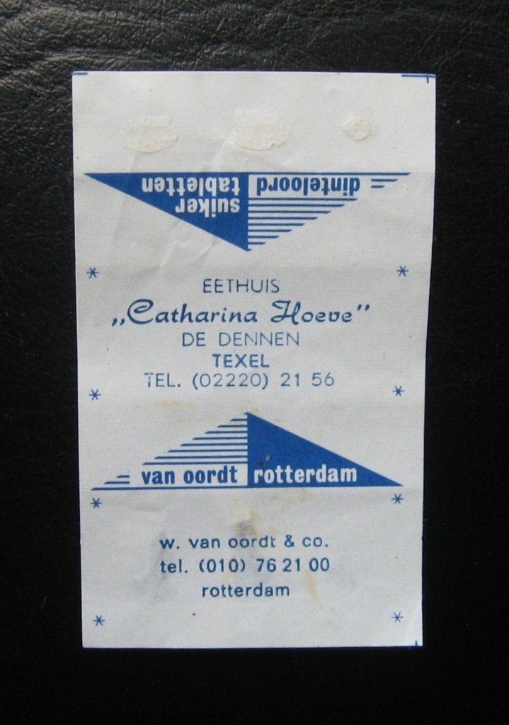 6600 De Dennen Texel - wikkel Eethuis Catharina Hoeve, Ophalen of Verzenden, Nederland