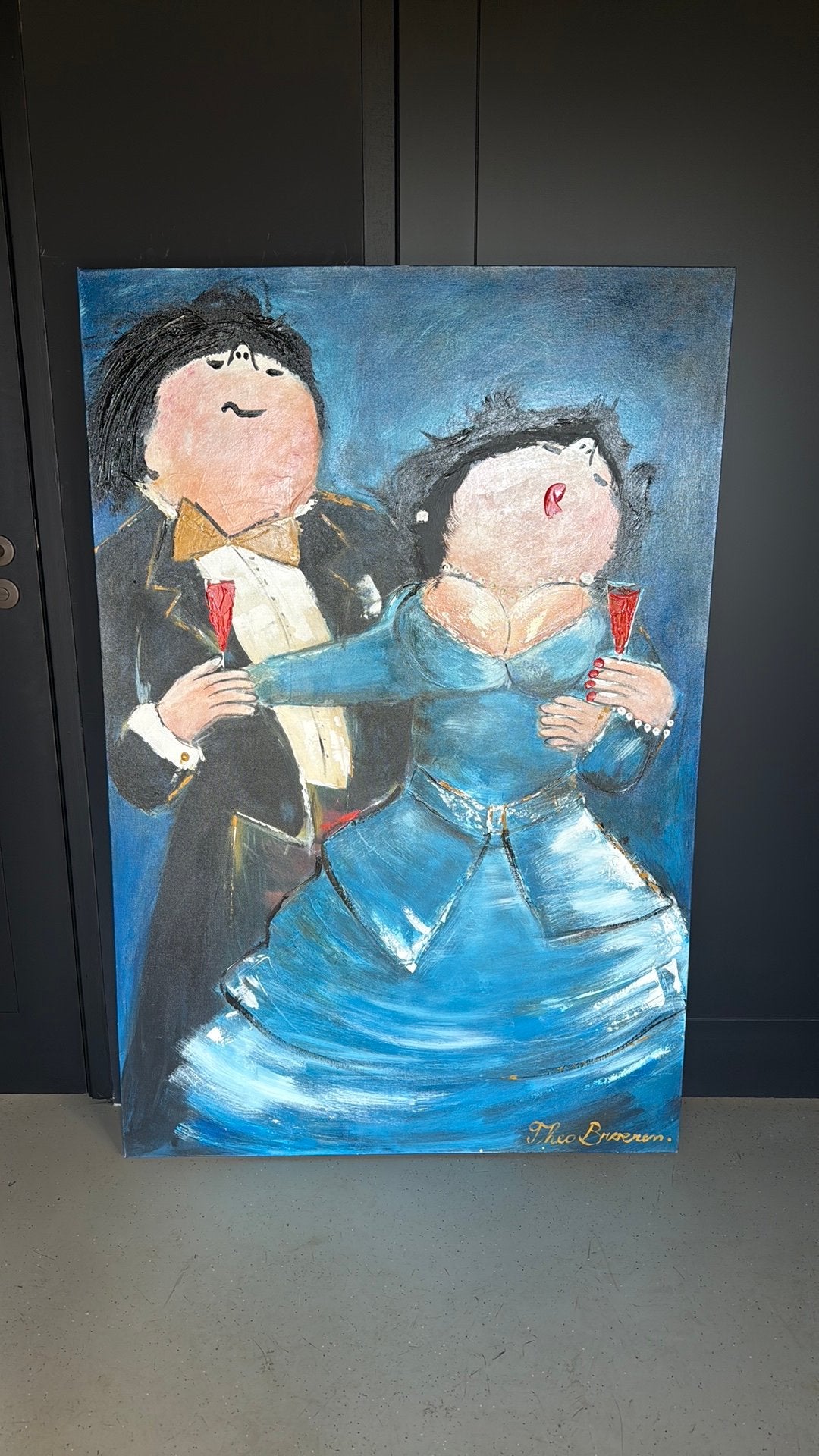 Schilderij Theo Broeren, serie “Dikke Dames”, Ophalen