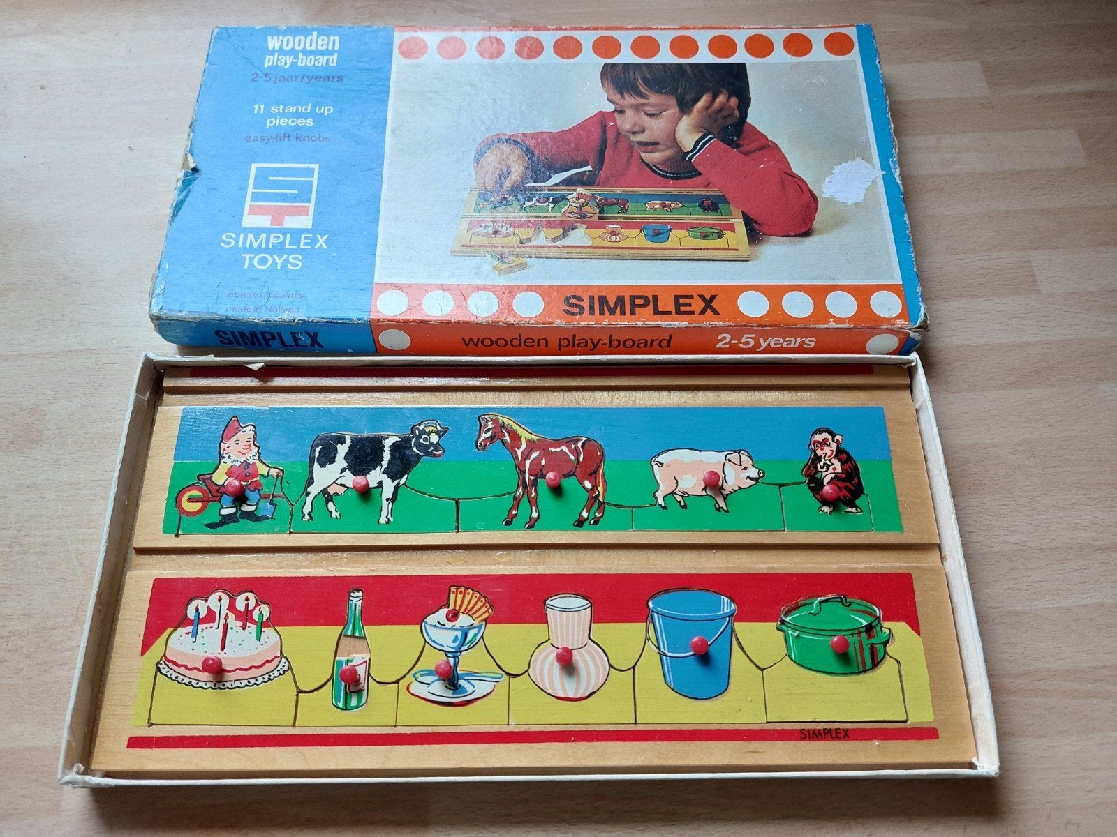 Simplex Toys Houten Speelbord - in originele verpakking, Ophalen of Verzenden, Zo goed als nieuw