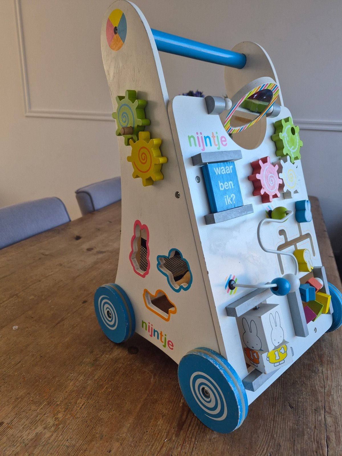Nijntje Houten Loopwagen met Activiteiten, Kinderen en Baby's, Speelgoed | Babyspeelgoed, Ophalen, Gebruikt, Overige typen, Met wieltjes