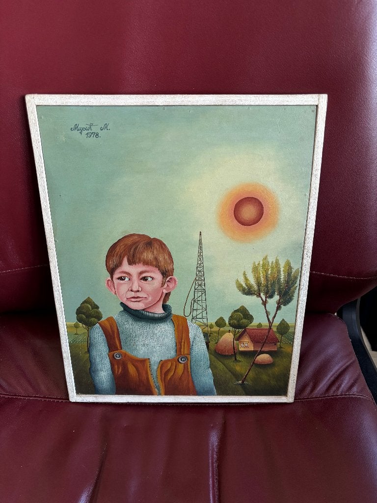 "Portret van de Zoon" door Milivoj Mirić (Servisch, 1978), Antiek en Kunst, Ophalen of Verzenden