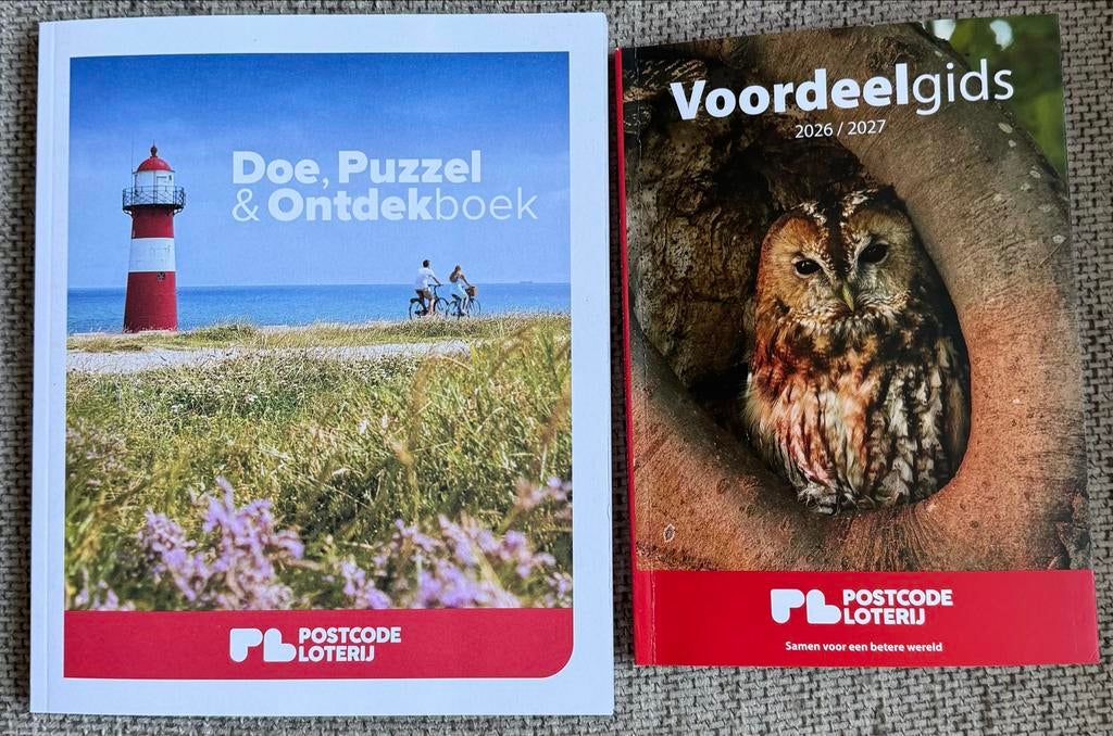 Postcode Loterij: Doe, Puzzel & Ontdekboek + Voordeelgids, Ophalen of Verzenden, Nieuw