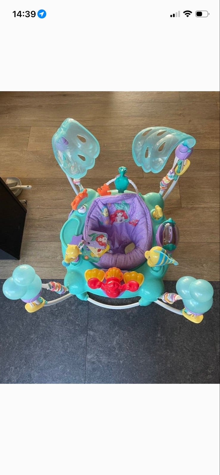 Disney Baby Ariel Jumperoo - Zo goed als nieuw, Kinderen en Baby's, Ophalen, Zo goed als nieuw, Babygym, Met licht