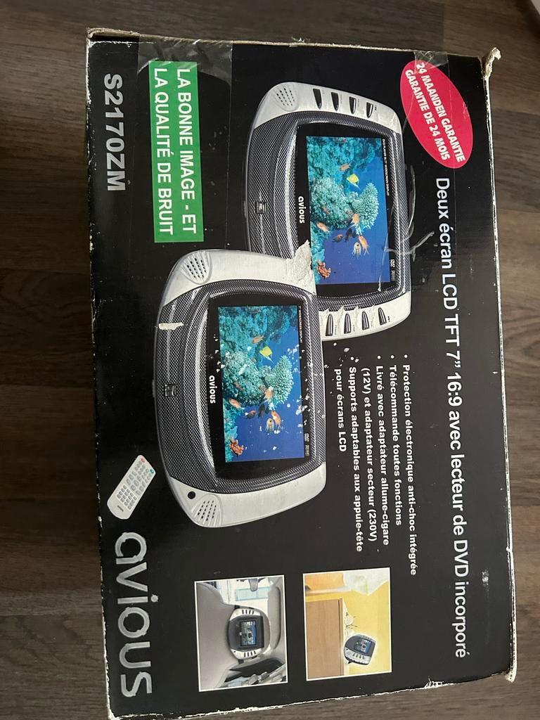 2x Auto Hoofdsteun Scherm USB/CD - Ideaal voor Vakantie, Overige merken, LCD, Ophalen of Verzenden, Zo goed als nieuw