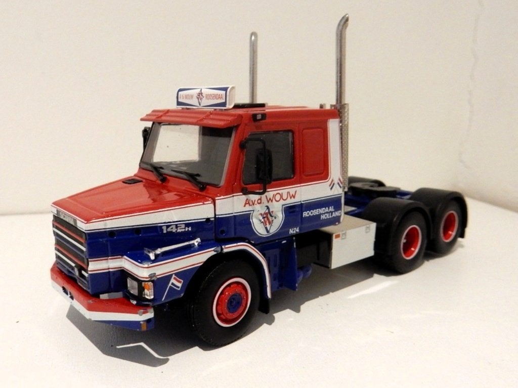 Tekno Scania 142H torpedo 6x2 A. vd Wouw onderdelen 1/50, Ophalen of Verzenden, Gebruikt, Bus of Vrachtwagen, Tekno