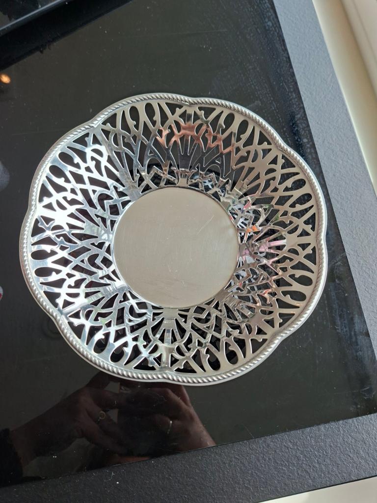 Vintage Alfra Alessi RVS Opengewerkte Schaaltje, Ophalen of Verzenden