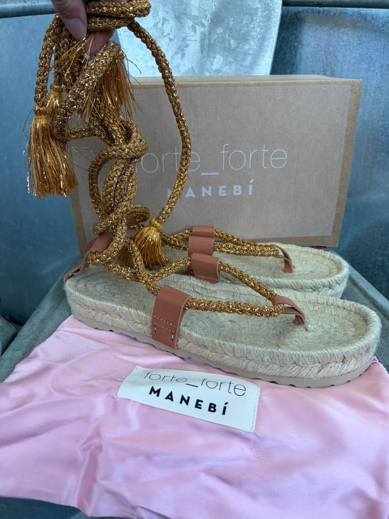 Forte forte x manebi sandals sandalen slippers 39, Ophalen of Verzenden, Zo goed als nieuw, Sandalen of Muiltjes