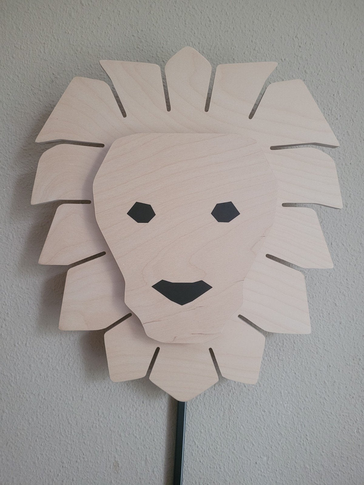 wandlamp leeuw, Ophalen, Zo goed als nieuw, Hout, Wandspot