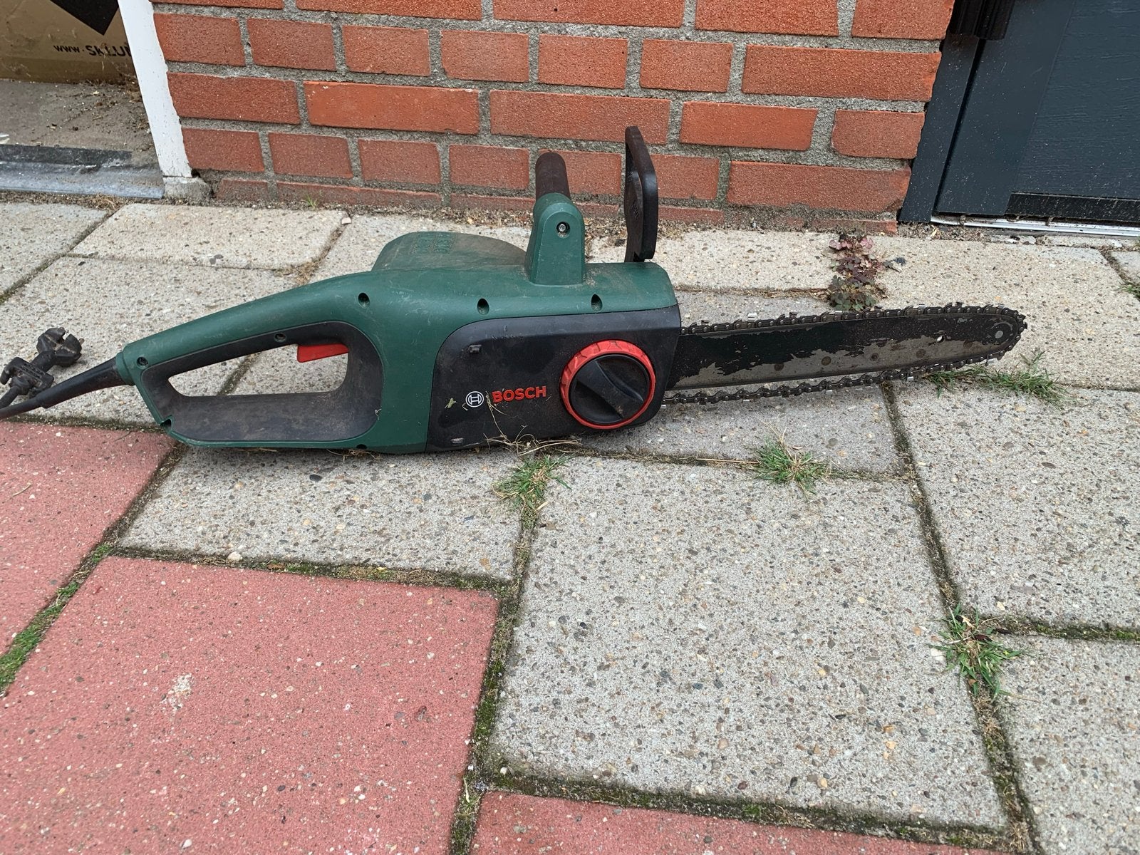 Bosch elektrische kettingzaag - Goed werkend, Ophalen of Verzenden, Gebruikt, Kettingzaag
