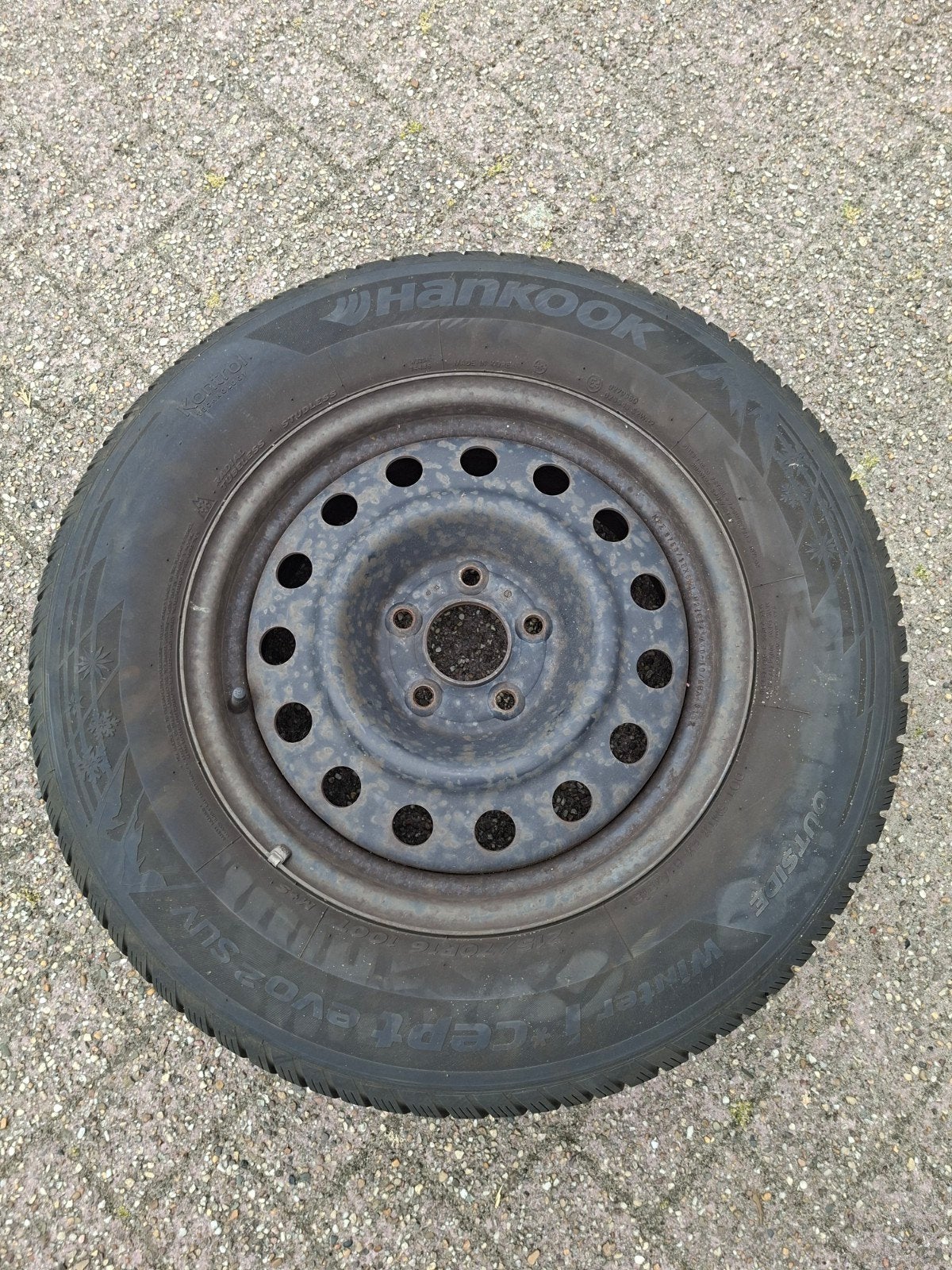 Set Winterbanden met Velg 215/70R16 100T, Ophalen, Zo goed als nieuw