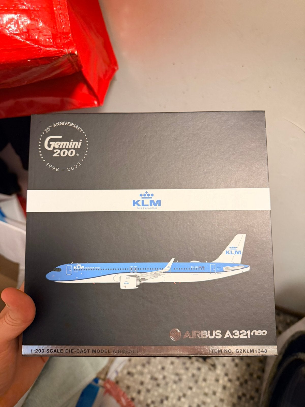 KLM Airbus A321neo PH-AXA – Gemini 200 – 1:200, Ophalen of Verzenden, Zo goed als nieuw, Schaalmodel