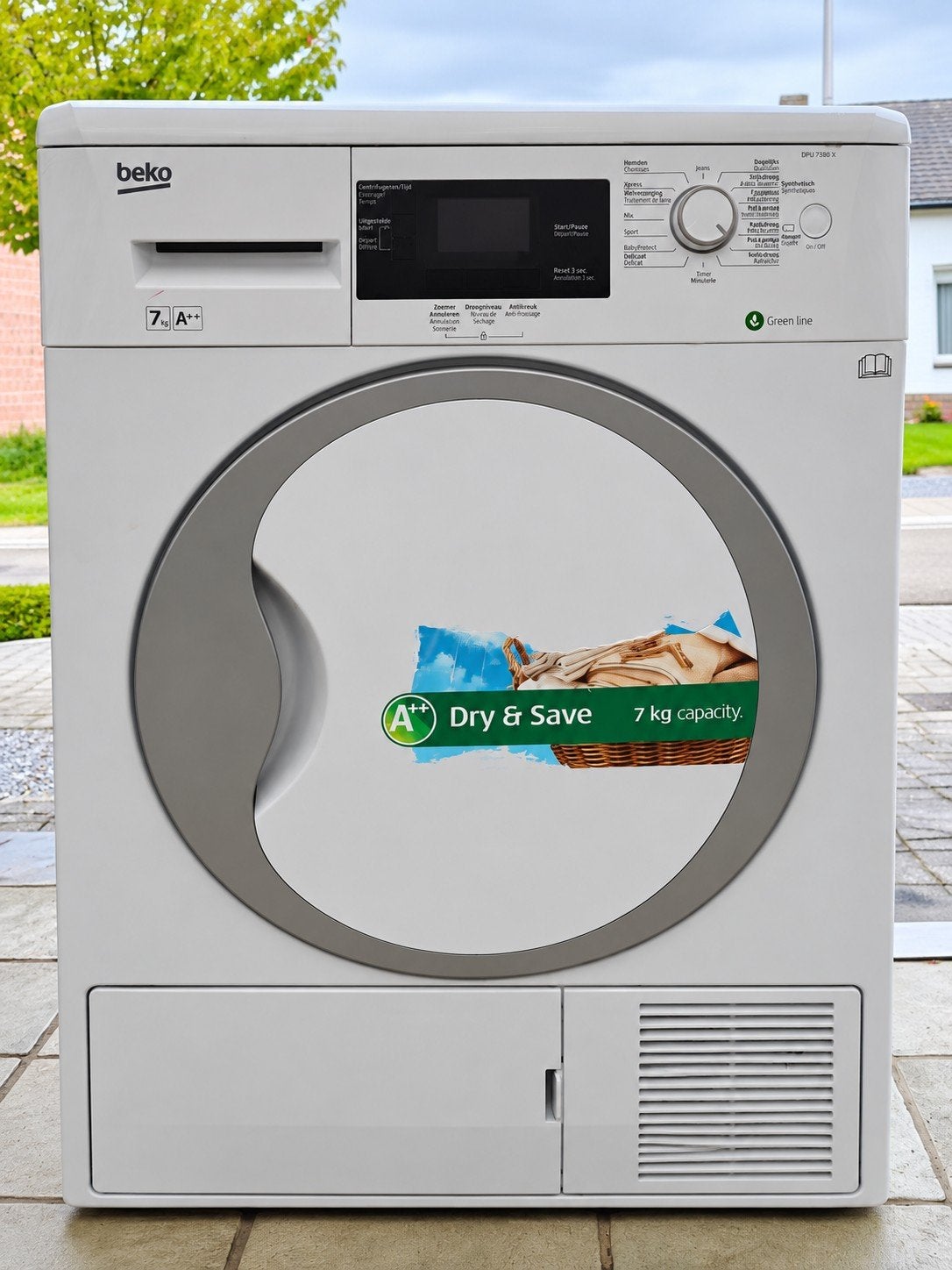 Beko DPU 7380X Warmtepomp droger - 7 kg - A++, Ophalen, 6 tot 8 kg, Overige typen, Zo goed als nieuw