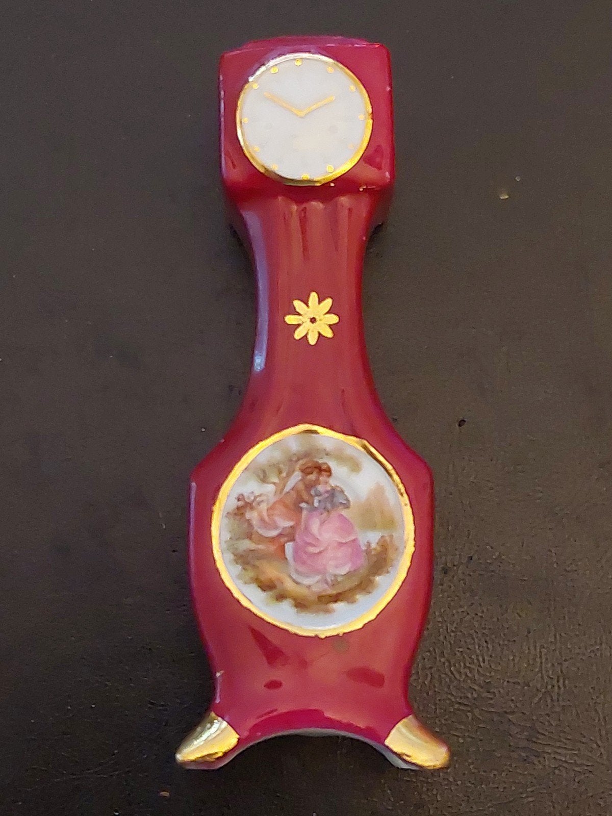 limoges France miniatuur staande klok, Ophalen of Verzenden