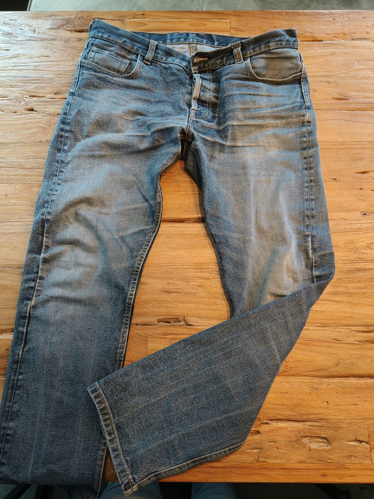 Rokker motorjeans maat 34/32, Motoren, Kleding | Motorkleding, Ophalen, Tweedehands, Broek | textiel