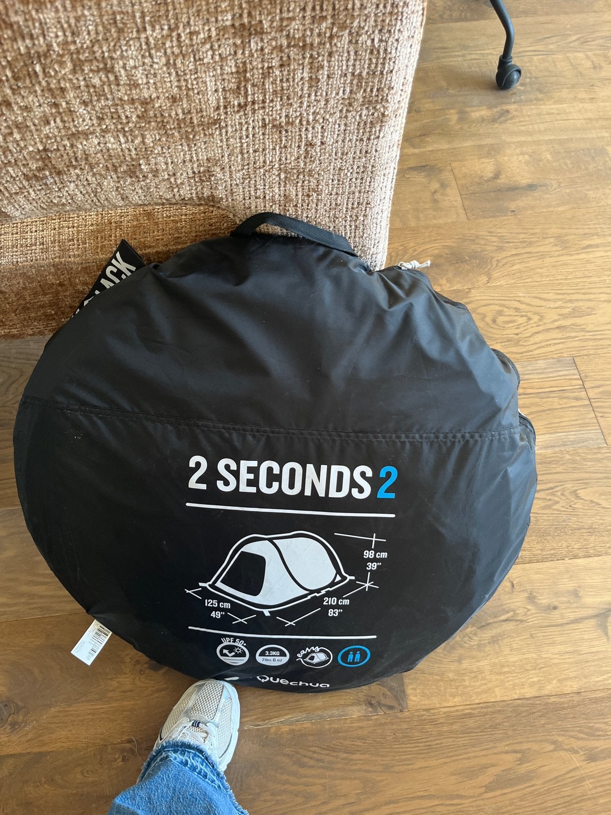 Quechua 2 Seconds 2-persoons pop-up tent, Ophalen of Verzenden, Nieuw, Tot en met 2