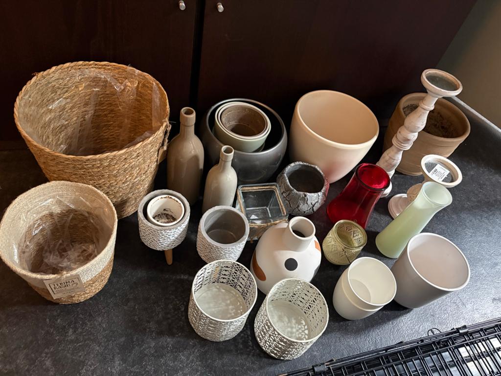 Diverse vazen en potten, groot assortiment, Huis en Inrichting, Woonaccessoires | Vazen, Ophalen, Overige materialen, Gebruikt