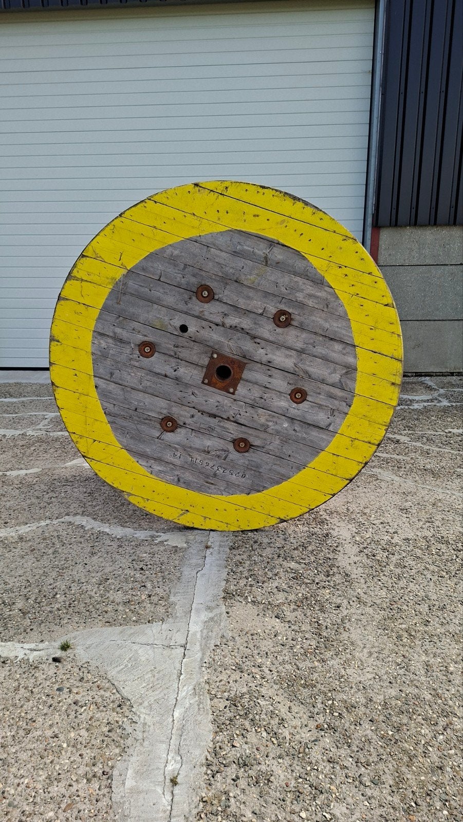Tuintafel, hangtafel, kabel haspel, Ophalen, Gebruikt, Hout
