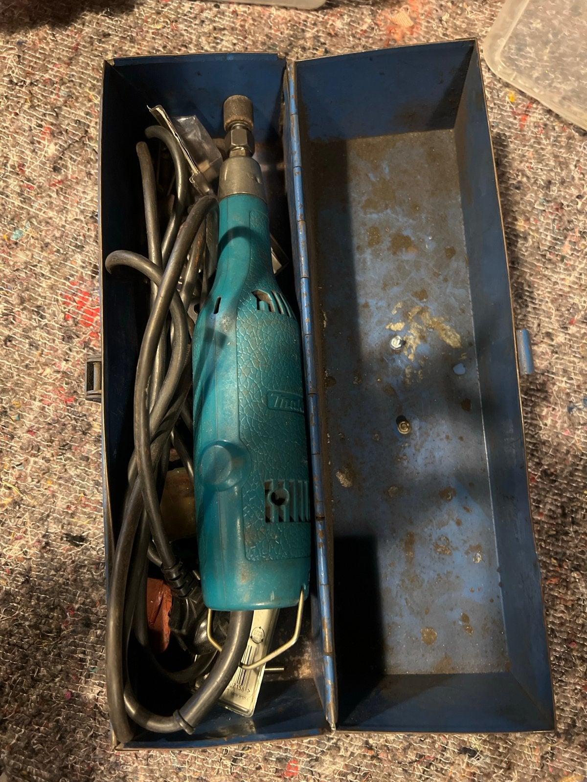 Elektrische vijl/slijpmachine in metalen koffer, Ophalen, Gebruikt, Minder dan 400 watt, Overige typen