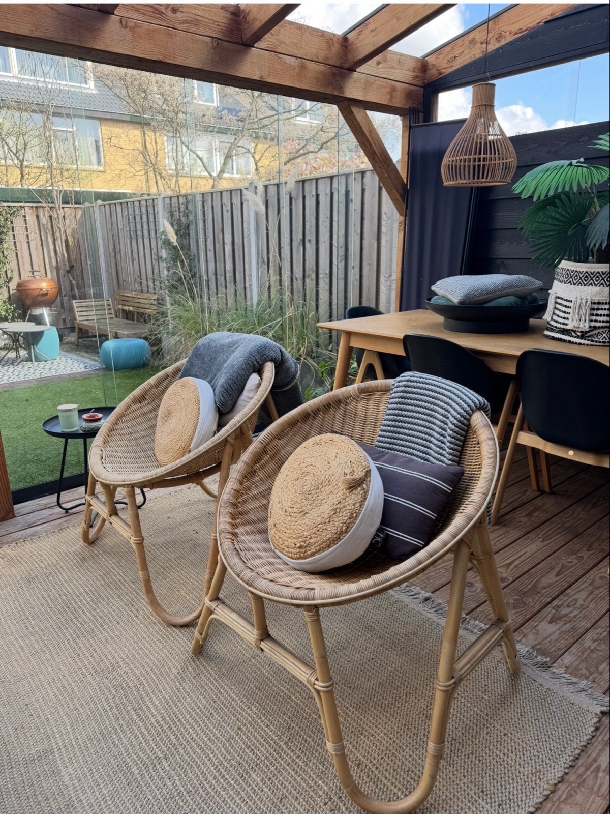 2 Rotan Kuipstoelen - Stijlvol en Comfortabel loods 5, Huis en Inrichting, Stoelen, Ophalen, Twee, Overige kleuren, Riet of Rotan