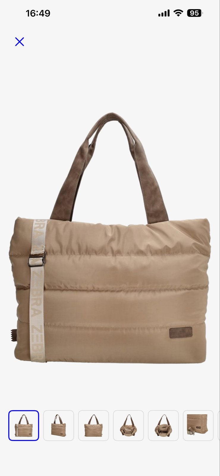 Zebra Trends Elske Shopper - Taupe, Ophalen of Verzenden, Zo goed als nieuw, Overige kleuren, Shopper