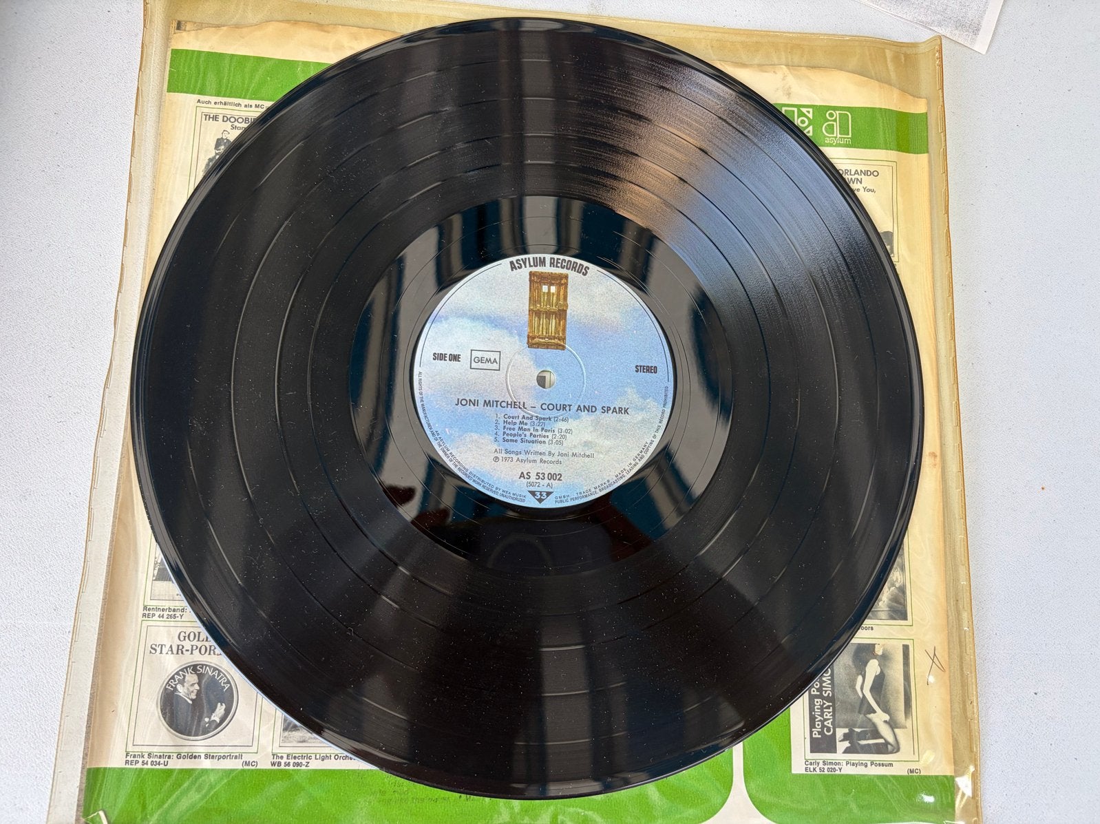 Joni Mitchell - Court and Spark LP (1974), Gebruikt, Inclusief insert, Ophalen of Verzenden, 1970 - 1979