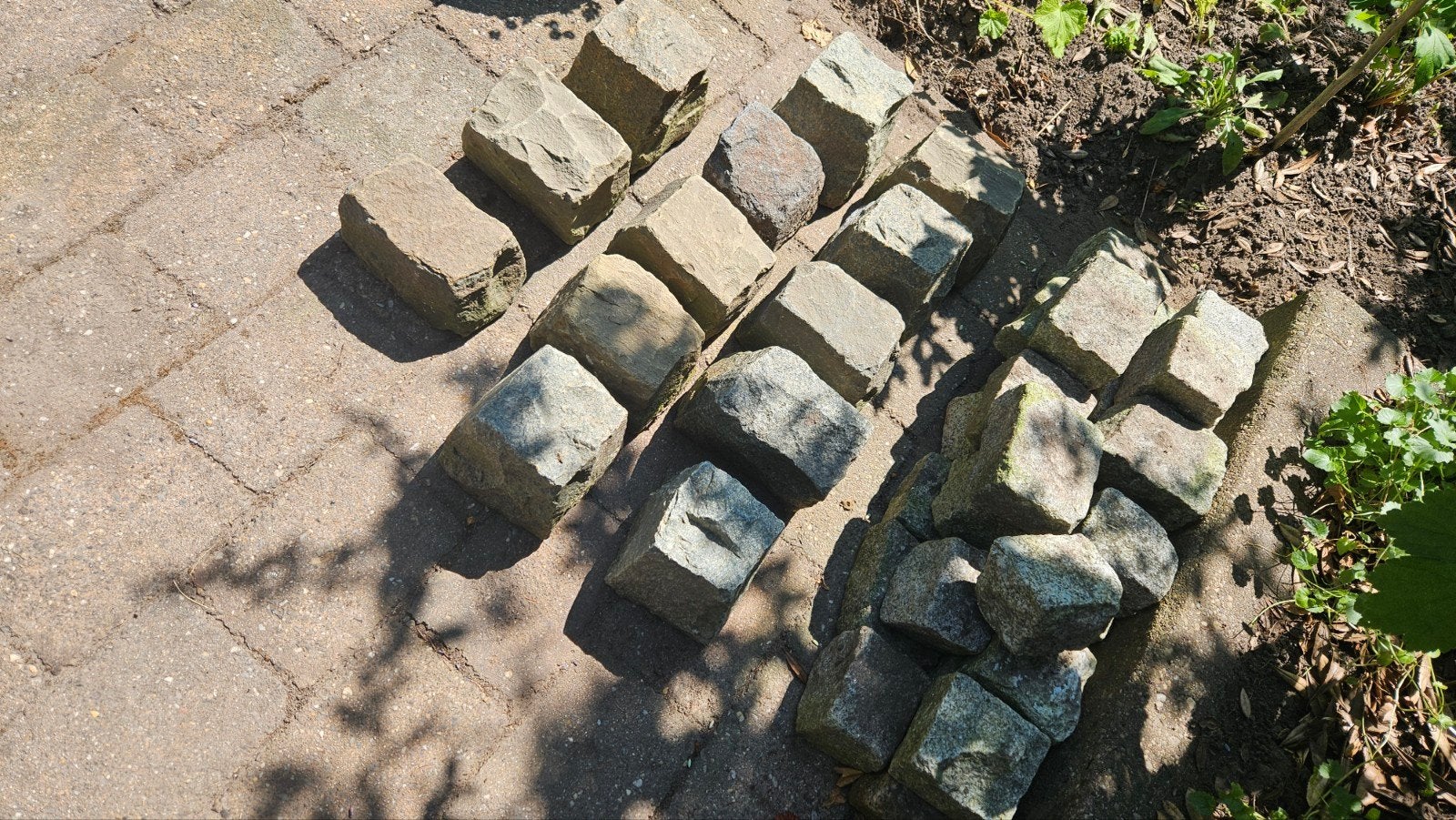 Gebruikte natuurstenen keien voor tuin of oprit, Ophalen, Gebruikt, Graniet, Kei