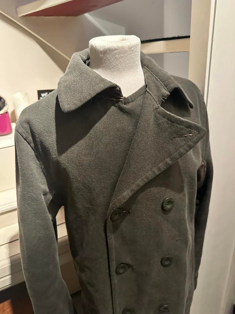 Stijlvolle Grijsgroene khaki Peacoat - Maat L, Ophalen of Verzenden, Gedragen, Maat 52/54 (L), Overige kleuren