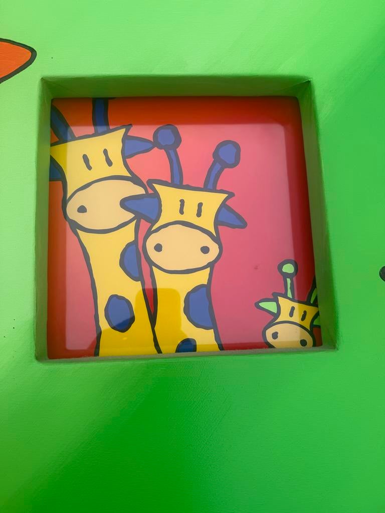 Schilderij met giraffen, Ophalen