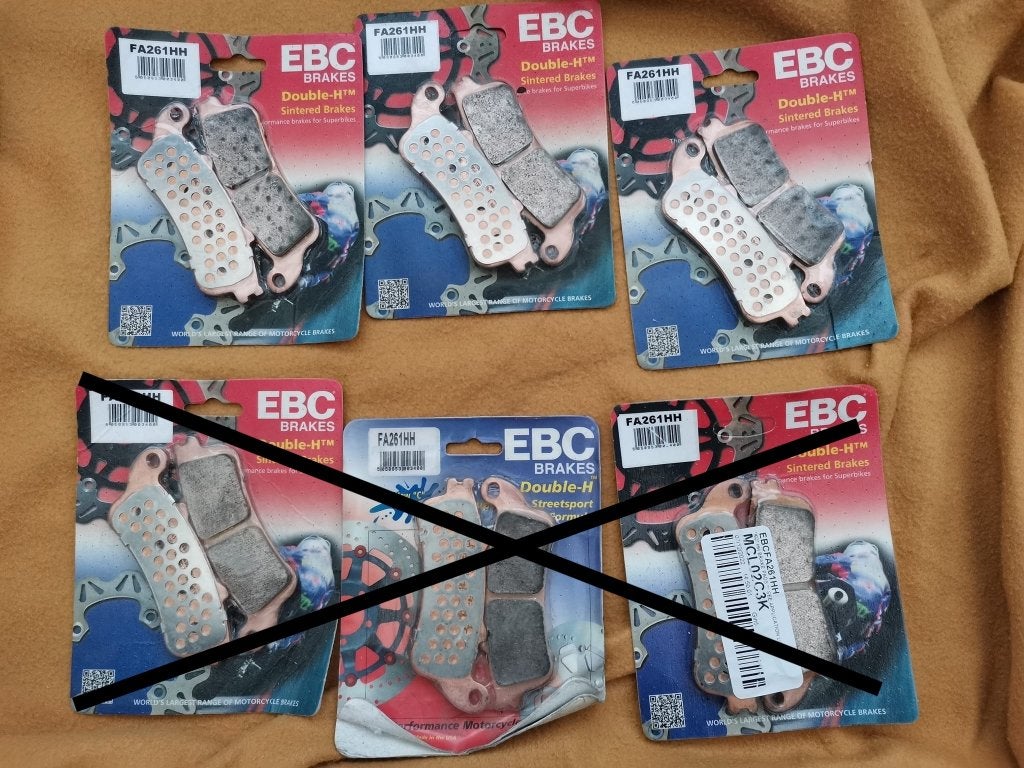 Honda VFR800 V-TEC Remblokken EBC 3x, Ophalen of Verzenden, Nieuw