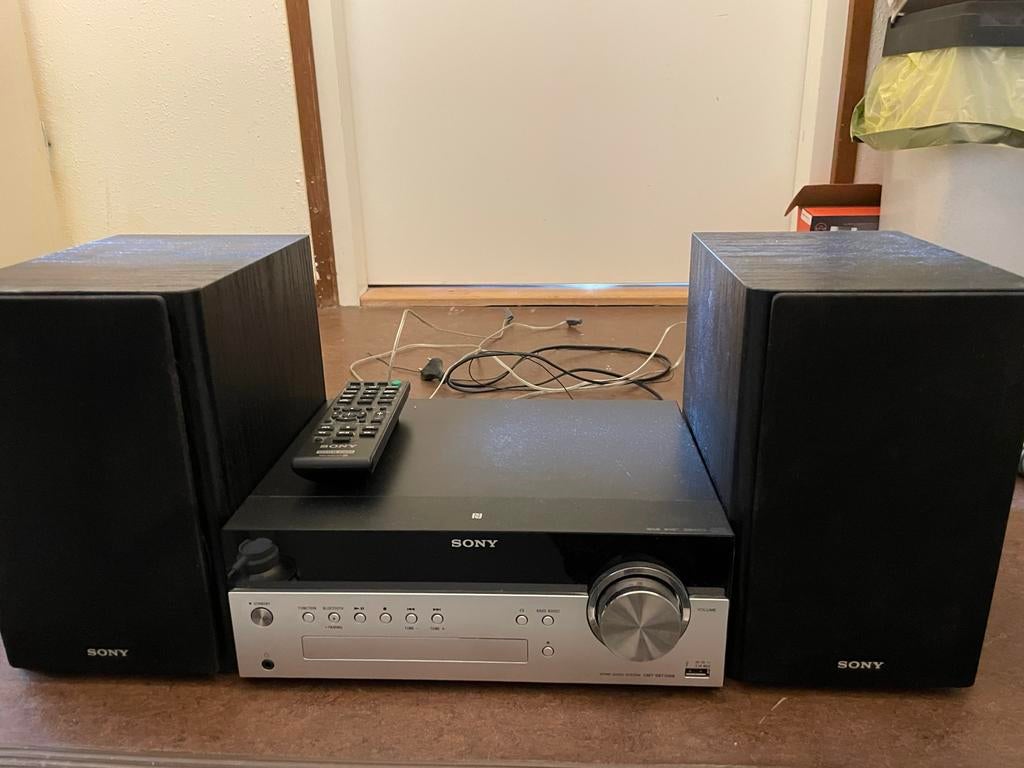 Sony CMT-SBT100B Microset met Bluetooth en CD - Z.G.A.N., Ophalen of Verzenden, Zo goed als nieuw, Microset, Sony