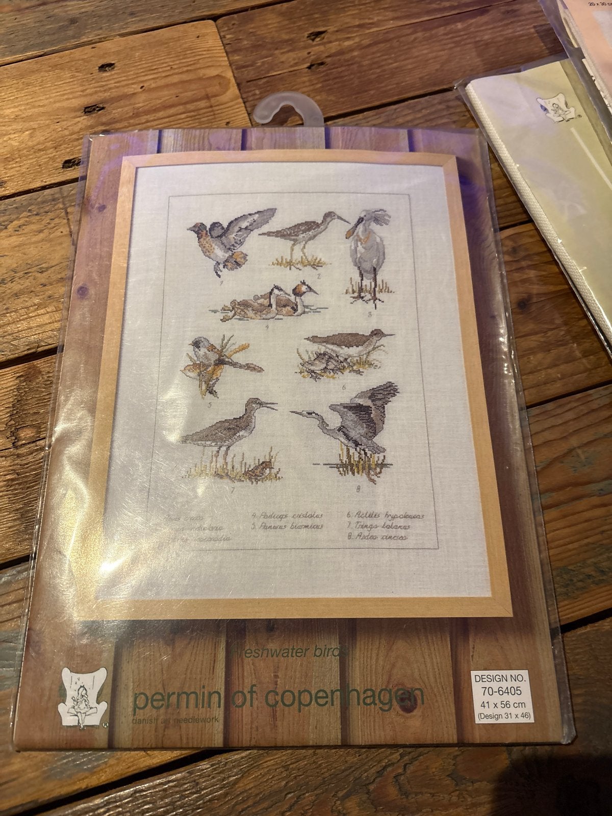 Nieuw Borduurpakket Permin of Copenhagen - Watervogels, Verzenden, Nieuw, Handborduren, Borduurpakket