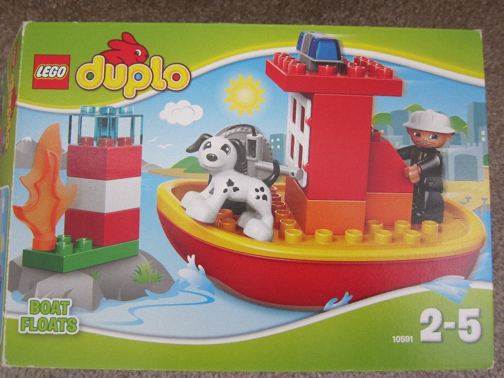 Duplo Brandweerboot 10591, Ophalen, Gebruikt, Compleet, Duplo