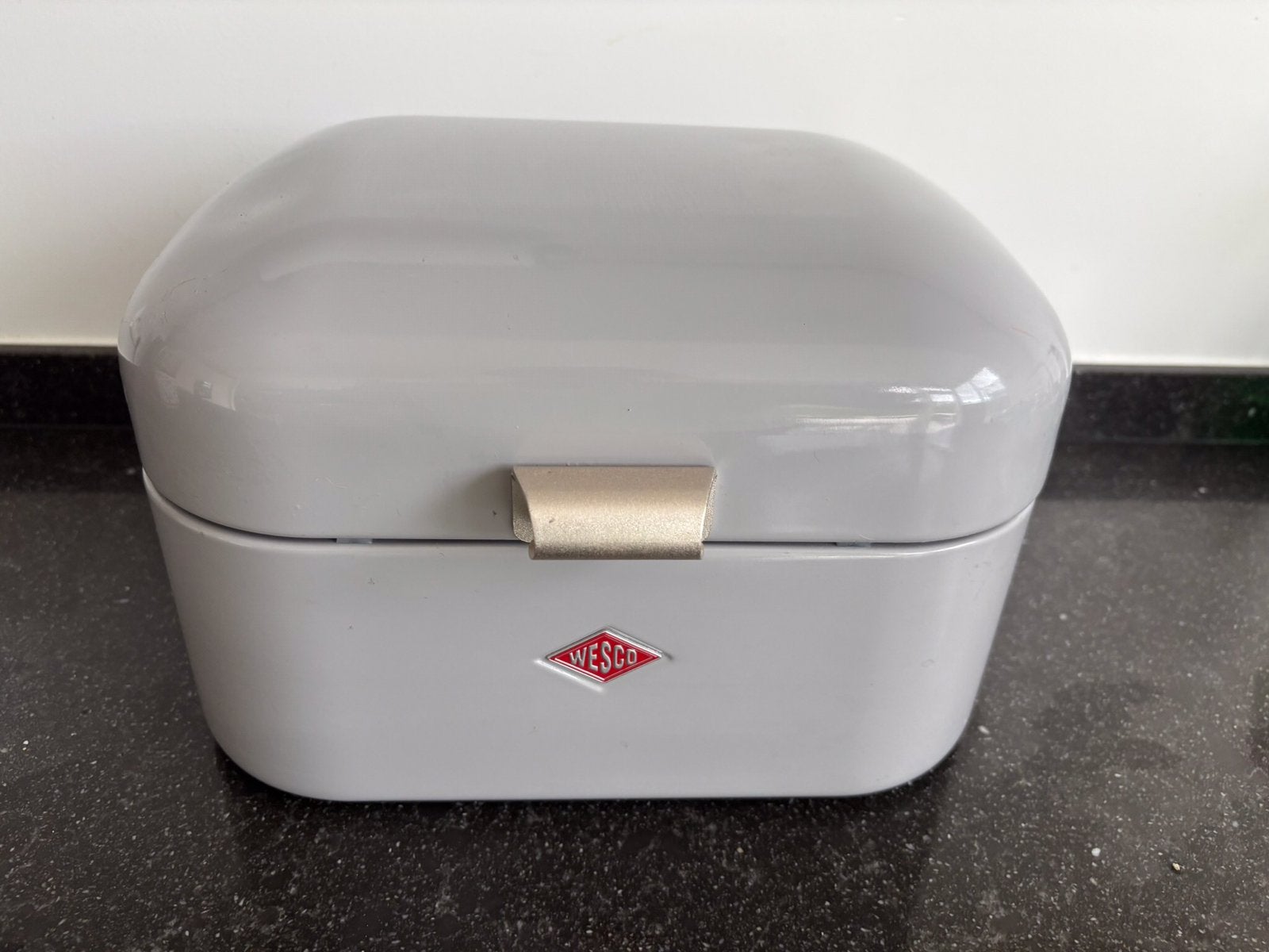 Wesco single Grandy broodtrommel 7,5 liter lichtgrijs, Ophalen of Verzenden, Zo goed als nieuw