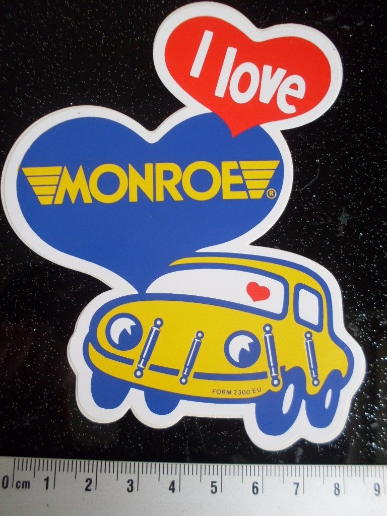 sticker i love Monroe schokbrekers shock absorbers logo, Verzamelen, Verzenden, Zo goed als nieuw, Merk