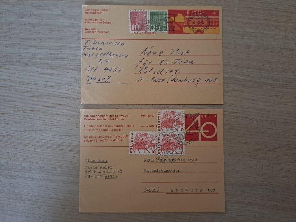 Briefkaarten Zwitserland, Postzegels en Munten, Brieven en Enveloppen | Buitenland, Ophalen of Verzenden, Briefkaart