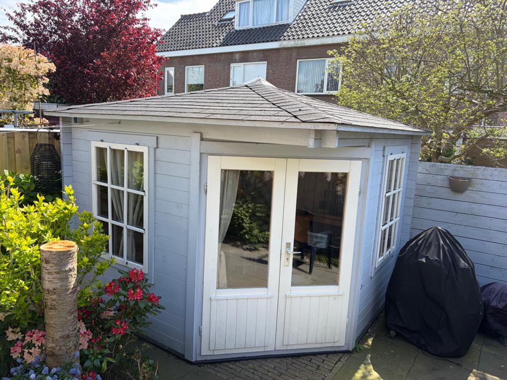 Tuinhuis/Blokhut. Zelf demonteren., Tuin en Terras, Tuinhuizen, Ophalen, 250 tot 500 cm, Blokhut, 2 ramen