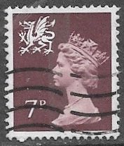 GB - WALES 7p. zegel - Koningin Elisabeth II - 1978, Postzegels en Munten, Verzenden, Gestempeld