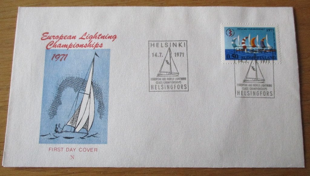 Finland, FDC EK en WK zeilen, 1971, Verzenden, Finland, Gestempeld