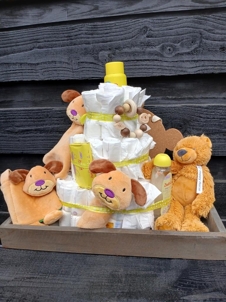 Mooie gevulde luiertaart, Ophalen of Verzenden, Nieuw, Kraamcadeau